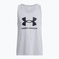 Under Armour Sportstyle Logo steel light heather/fekete férfi tank top 3