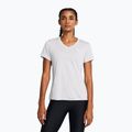 Női edzőpóló Under Armour Tech V-Twist halo szürke/fehér