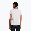 Női edzőpóló Under Armour Tech V-Twist halo szürke/fehér 2