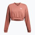 Under Armour női edzőpulóver Rival Terry Os Crop Crew canyon rózsaszín/fehér 3