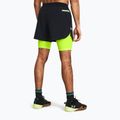 férfi rövidnadrág  Under Armour Peak Woven 2in1 black/high vis yellow/high vis yellow 3