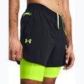 férfi rövidnadrág  Under Armour Peak Woven 2in1 black/high vis yellow/high vis yellow 4