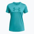 női edzőpóló  Under Armour Tech BL HD circuit teal/coastal teal 3