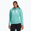 női pulóver Under Armour Rival Fleece Big Logo Hoody radial turquoise/white