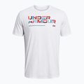 Férfi póló Under Armour Colorblock Wordmark white/black 3