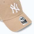 47 Brand MLB New York Yankees CLEAN UP W/No Loop Label khaki baseball sapka 3