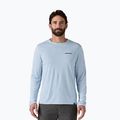 Férfi Patagonia Cap Cool Daily Graphic Shirt-Waters fitz roy trout/fleck kék hosszú ujjú póló
