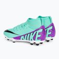 Gyermek focicipő Nike Jr Mercurial Superfly 9 Club FG/MG hyper turquoise/black/ white/fuchsia dream 3