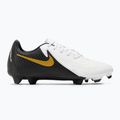 Nike Phantom GX II Academy FG/MG futballcipő fehér / metál arany érme / fekete 2