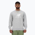 Férfi melegítőfelső New Balance Stacked Logo French Terry Crew athletic grey