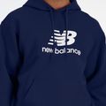 Férfi New Balance Stacked Logo francia frottír kapucnis pulóver navy 4