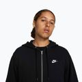 Férfi cipzáras kapucnis pulóver Nike Club FZ Hoodie black/black/white 4