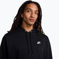 Férfi Nike Club French Terry pulóver kapucnis pulóver fekete/fekete/fehér 4