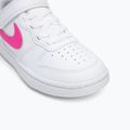 Nike Court Borough Low gyermekcipő Recraft fehér/lézerfukszia 7