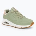 női cipő SKECHERS Uno Shimmer Away sage/rose gold/mesh