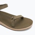 Női Teva Original Universal Slim Lea égett olajzöld szandálok 7