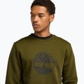 Férfi pulóver Timberland Tree Logo Crew Neck dark olive 4