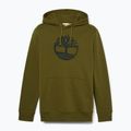 Férfi pulóver Timberland Tree Logo Hoodie dark olive 5