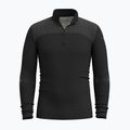 Férfi Smartwool Intraknit Thermal Merino Base Layer 1/4 Zip fekete/fehér termikus melegítő pulóver