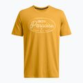 Férfi edzőpóló Under Armour Project Rock Made Not Born golden yellow/steeltown gold