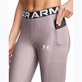 Under Armour HeatGear Rib tetra szürke/fehér női edző leggings 4