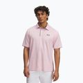 Under Armour Tech Polo prime rózsaszín/pályaszürke férfi pólóing