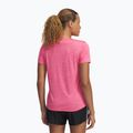 Női edzőpóló Under Armour Tech V-Twist szuper rózsaszín/fehér 2
