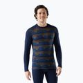 Férfi termoaktív pulóver Smartwool Merino 250 Baselayer Crew Boxed deep navy geo peaks
