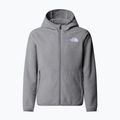 Gyerek polárpulóver The North Face Teen Glacier Full Zip Hoodie mid grey heather