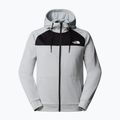 Férfi pulóver The North Face Reaxion Fleece Full Zip Hoodie magas derekú szürke világos melírozott