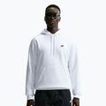 Férfi pulóver Nike Club Pullover Hoodie white/white/black