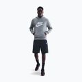 Férfi pulóver Nike Club Pullover Hoodie dark grey heather/light smoke grey/white 2