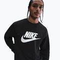 Férfi pulóver Nike Sportswear Club Graphic Fleece Crew black/white 4