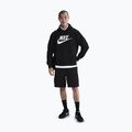 Férfi kapucnis pulóver Nike Club Pullover Hoodie black/black/white 2