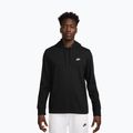 Férfi kapucnis pulóver Nike Sportswear Club Knit Pullover Hoodie black/black/white