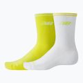 Zokni New Balance Running Stripe Midcalf 2 pár yellow/white