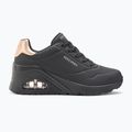 Női cipő SKECHERS Uno Wedge Hi Steps black/rose gold 2