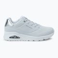 Női cipő SKECHERS Uno Shimmer Away white/silver 2