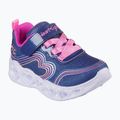 SKECHERS Heart Lights Retro Hearts gyerek cipő navy bőr/multi trim 9
