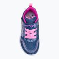 SKECHERS Heart Lights Retro Hearts gyerek cipő navy bőr/multi trim 5