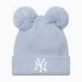 Női téli sapka New Era Wmns Double Pom Nyy pastel blue