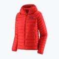 Női pehelydzseki Patagonia Down Sweater Hoody sizzle red