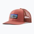 Patagonia P-6 Logo Trucker sapka potter piros