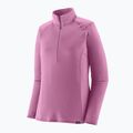 Női Patagonia Cap Thermal Weight Weight Zip Neck pulóver élénk lila