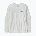 Női hosszú ujjú póló Patagonia P-6 Logo Responsibili-Tee LS fiber white