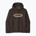 Férfi pulóver Patagonia '95 Oval Logo Uprisal Hoody Den Brown: Heliotropic