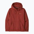 Férfi pulóver Patagonia Boardshort Logo Uprisal Hoody Rusty Red