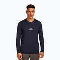 Férfi hosszú ujjú icebreaker Merino 150 Tech Lite Road To Cook midnight navy