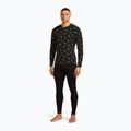 Férfi thermoaktív pulóver icebreaker Merino 200 Oasis Crewe Snow Day fekete/peridot/aop 2