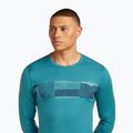 Férfi Icebreaker Merino 200 Oasis Crewe Crewe Elevation Line topaz termikus hosszú ujjú ruha 5
